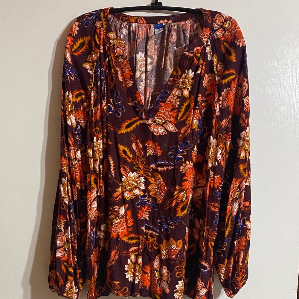 Old Navy Multicolor Patterned Blouse